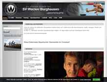 Tablet Screenshot of leichtathletik.sv-wacker.de